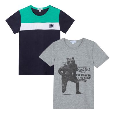 Lot de 2 t-shirts manches courtes Oeko-Tex® (8A,10A,12A) #2U10582/4