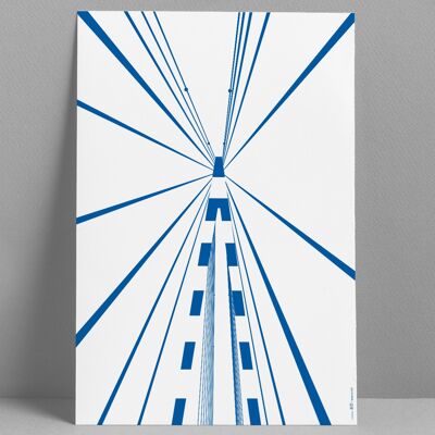 Ponte blu di Saint Nazaire 30x40cm