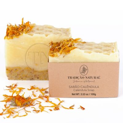 Solid Soap Calendula - handmade - 100 g - 100% natural ingredients