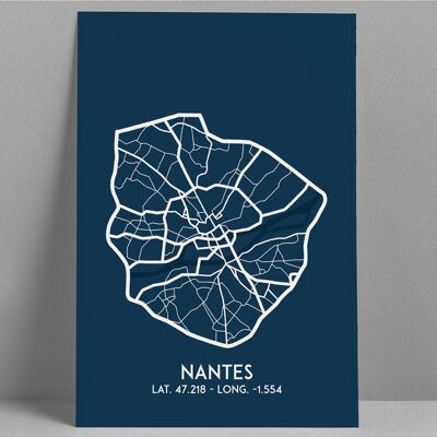 Blaue Nantes-Krone 30x40cm