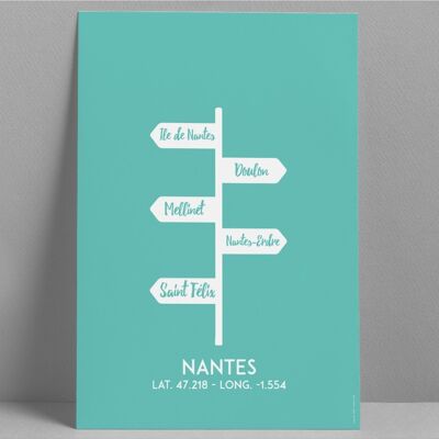 Nantes green panels 30x40cm