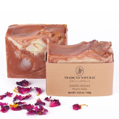 Solid Soap Roses - Handmade - 100 g - 100% natural ingredients