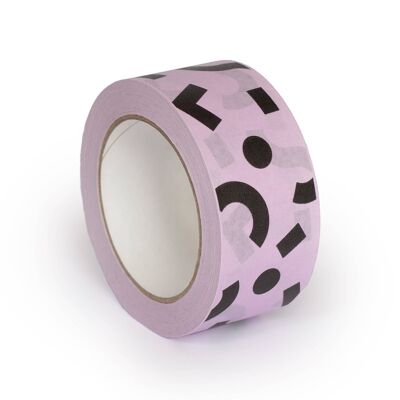 Mauve tape and black shapes, Packaging tape