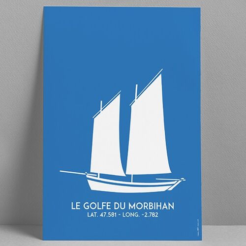 Sinagot Bleu Golfe du Morbihan 30x40cm