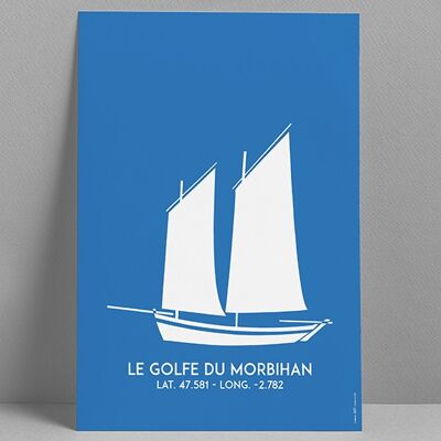 Sinagote Azul Golfo de Morbihan 30x40cm