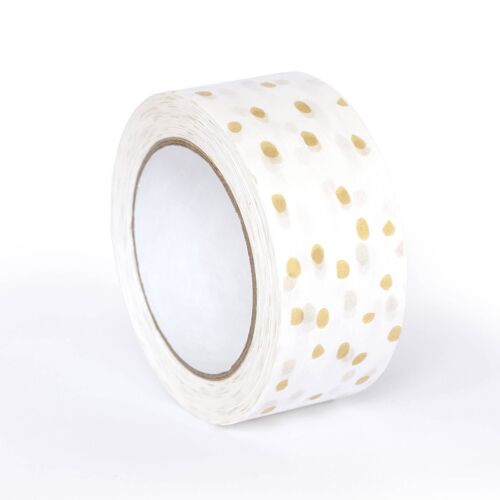Printed gold polka dot tape,white tape,packaging
