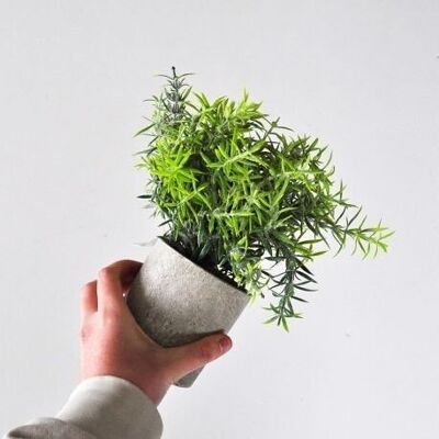 Saldi - 30% - Vaso con fogliame verde artificiale - D23cm H18cm DECORAZIONE DI RISTORANTE O HOTEL