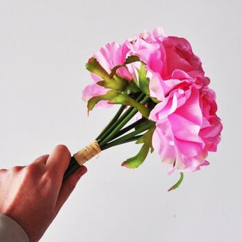 MARIAGE ET EVENEMENT DECO Bouquet de rose Rose pale x6 - 25cm - fleurs artificielles 6