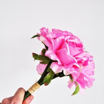 MARIAGE ET EVENEMENT DECO Bouquet de rose Rose pale x6 - 25cm - fleurs artificielles 7