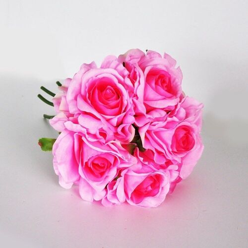 MARIAGE ET EVENEMENT DECO Bouquet de rose Rose pale x6 - 25cm - fleurs artificielles