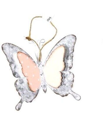 Set de 3 papillons décoratifs en métal mutliticolore à suspendre 13 cm 7
