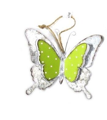 Set de 3 papillons décoratifs en métal mutliticolore à suspendre 13 cm 8