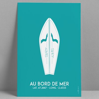 Surf Azul 30x40cm