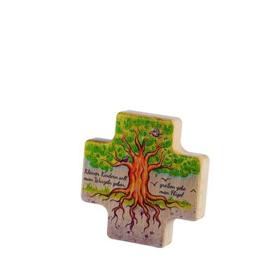 Croix en bois pour enfants, arbre de vie