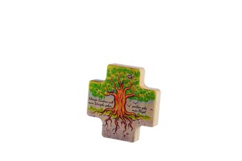 Croix en bois pour enfants, arbre de vie 1