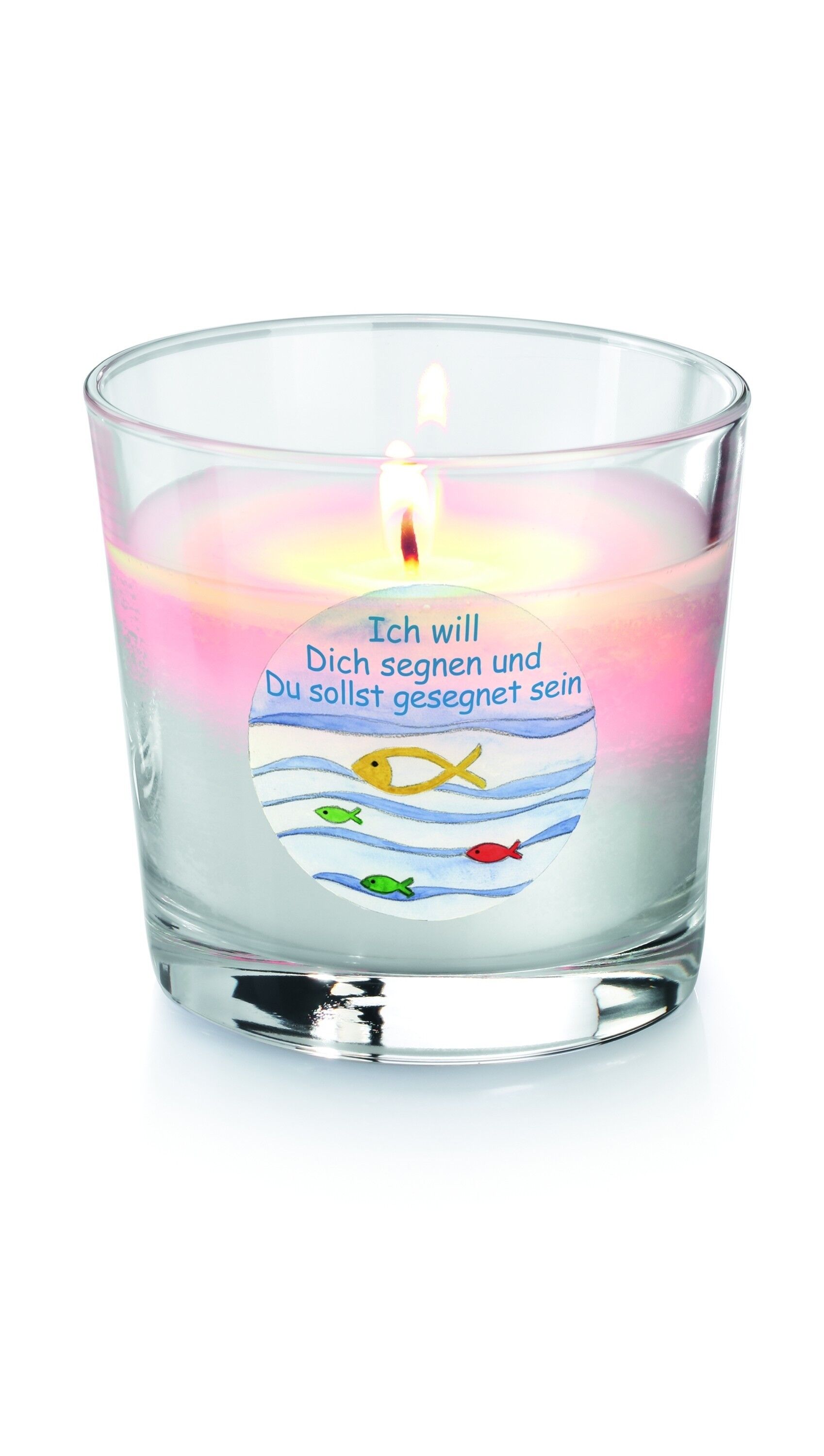 Grande lume di candela, benedizione blu