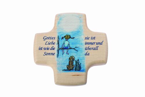 Holzkreuz für Kinder, Glückskind