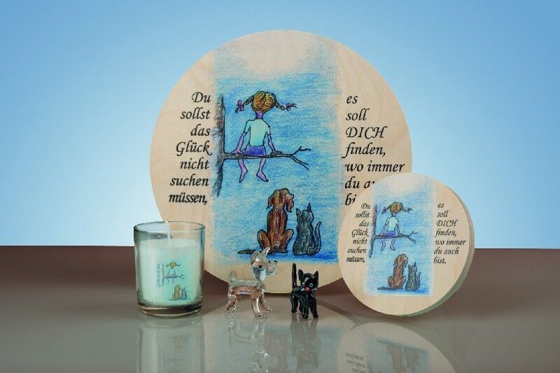 Quadro grande in legno, bambino fortunato