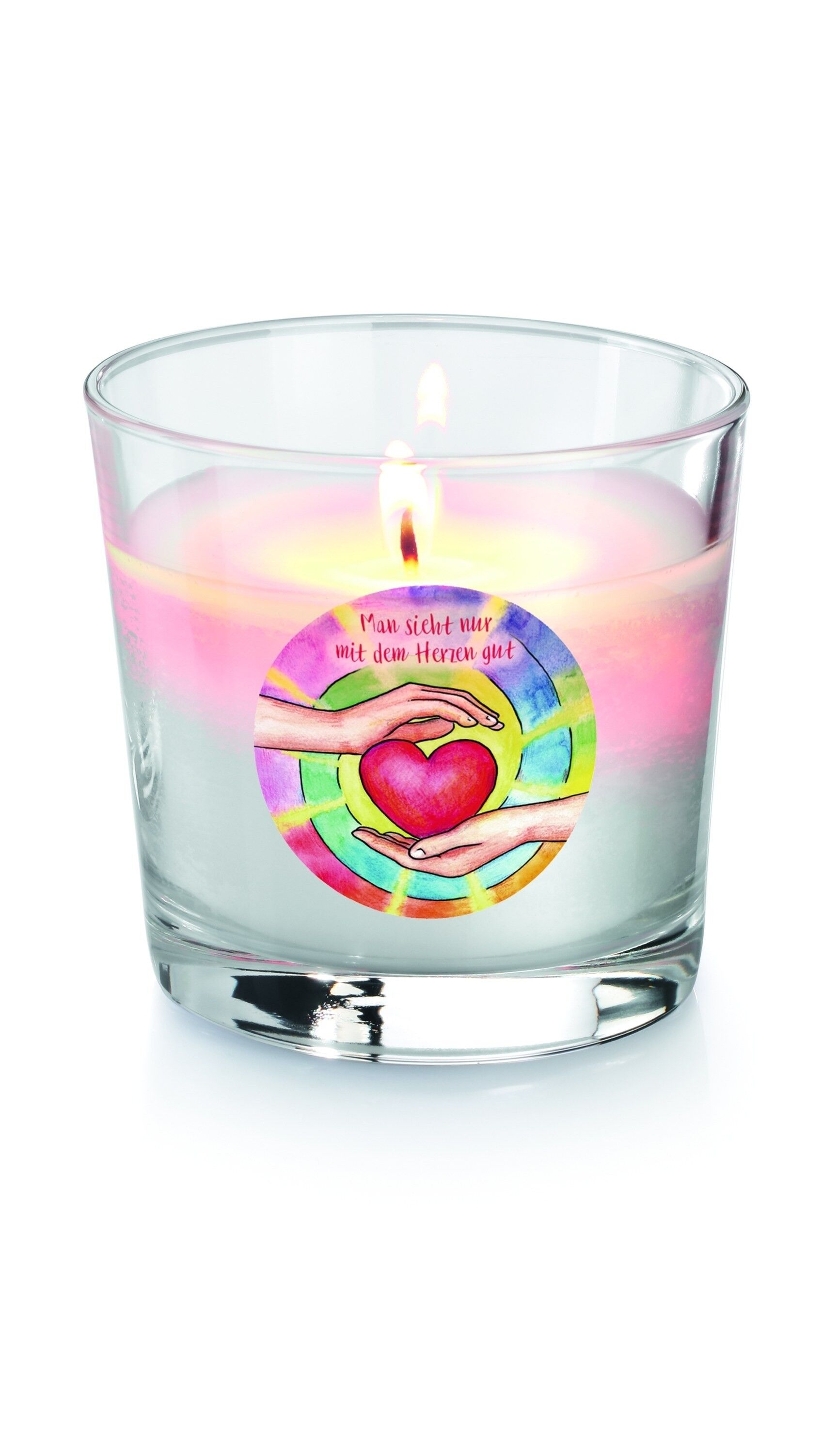 Grande lume di candela, cuore