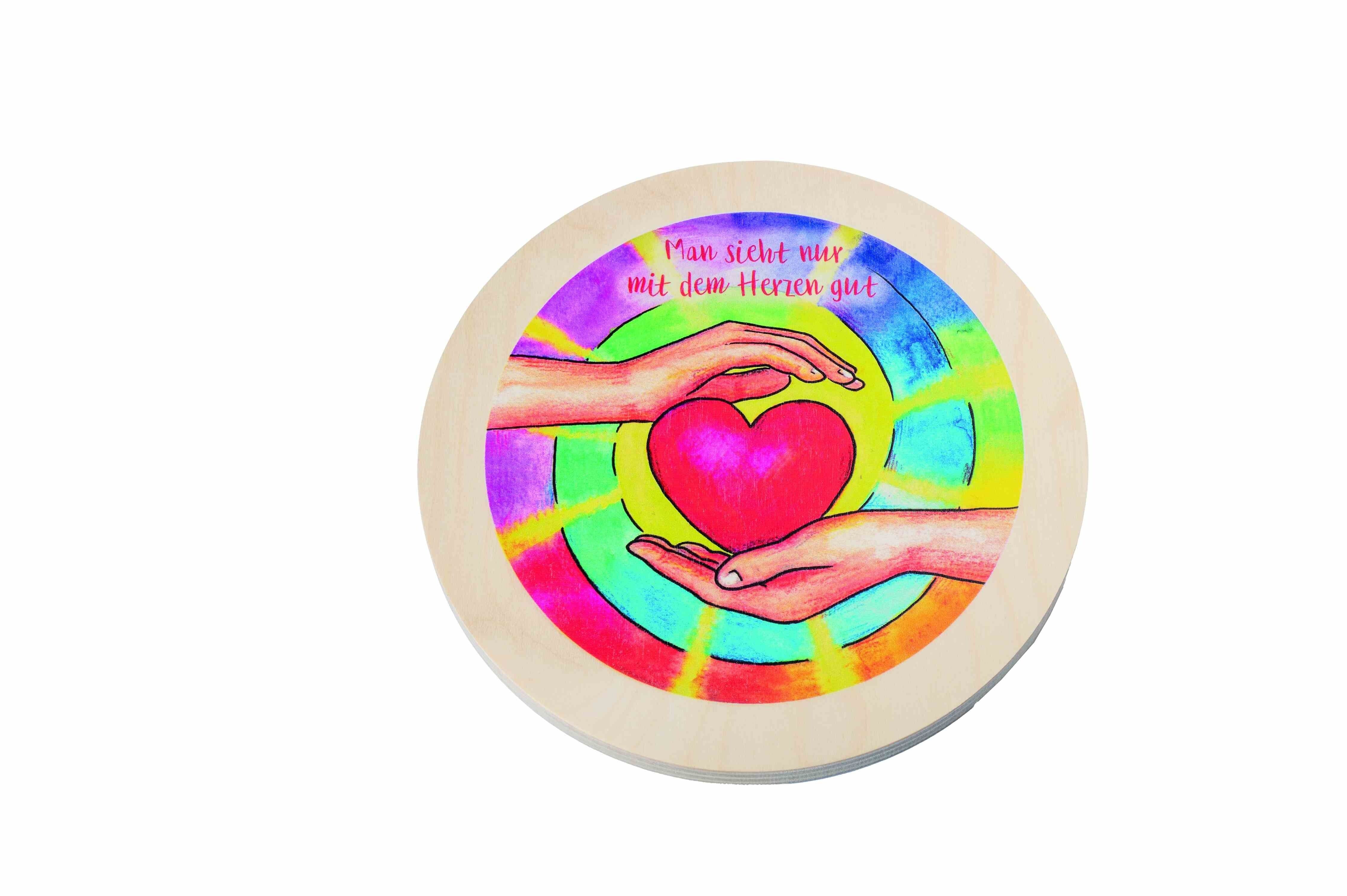 Quadro rotondo in legno, cuore