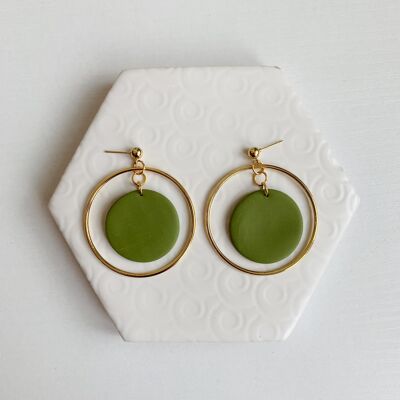 Boucles d'oreilles Arlo Olive Circle & Large Hoop Ball