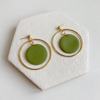 Boucles d'oreilles Arlo Olive Circle & Large Hoop Ball 2