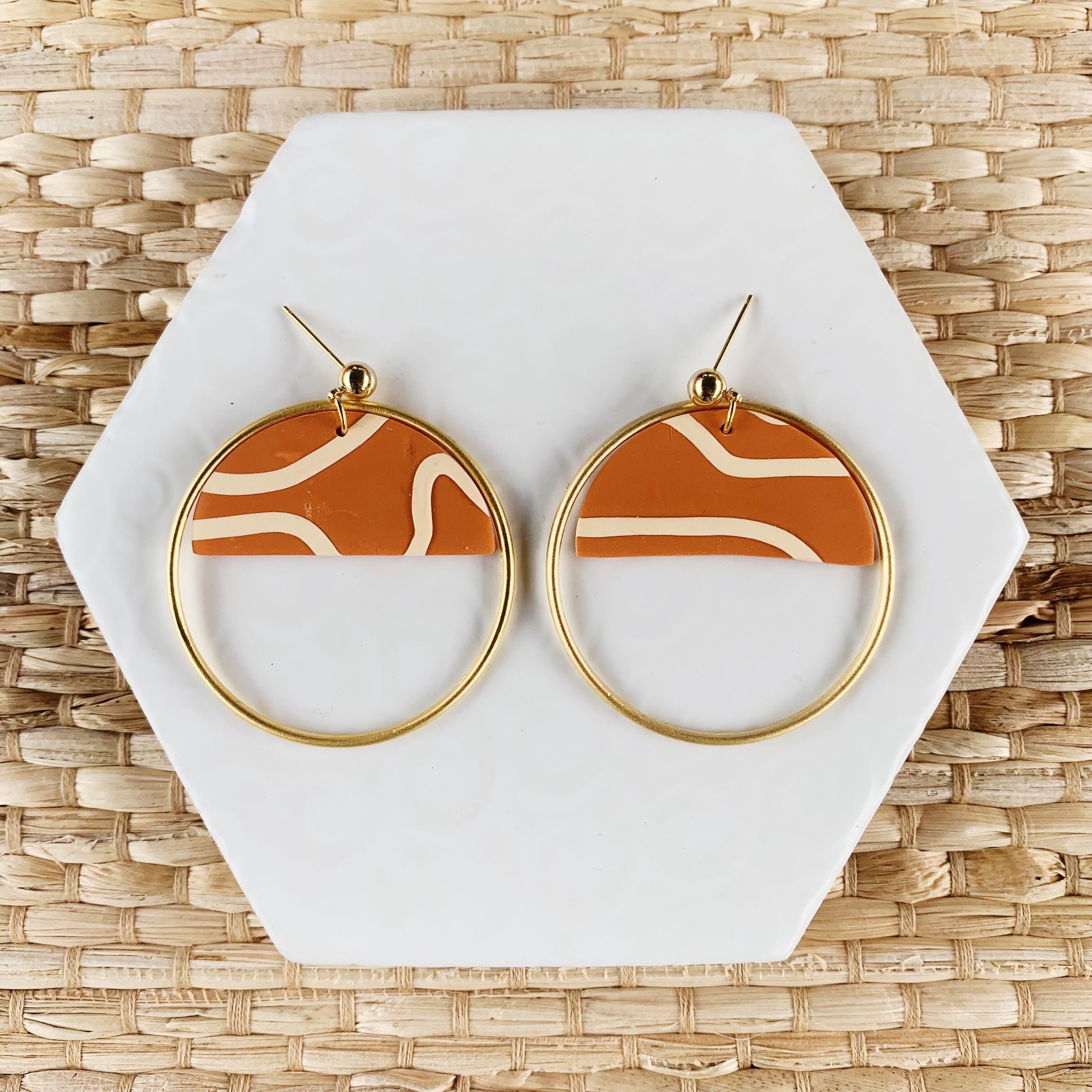 Bamboo Hoop Earrings - 3 Sizes - READY TO SHIP – Be Monogrammed