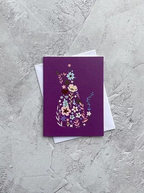 Sendtiments - Cat Blooms MINI CARD