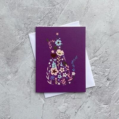 Sendtiments - MINI CARD di fiori di gatto