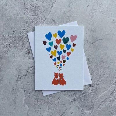 Sendtiments - Cat Hearts MINI CARD