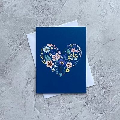 Sendtiments - MINI-KARTE Heart Blooms