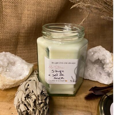 Sage & Sea Salt Glass Candle