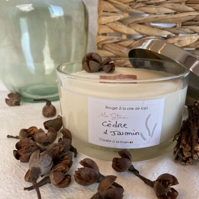 Cedars and Jasmine Crackling Wick Candle