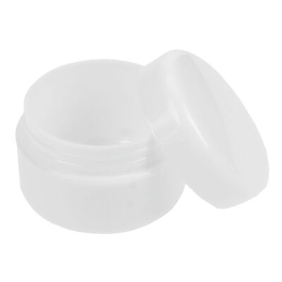 Cosmetic jar, plastic, white, for 6 ml, Ø 2.9 cm, height: 2 cm