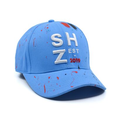 Berretto SHZ, fatto a mano Est-2019, blu