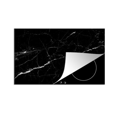 Inductiebeschermer - 78x52 cm - Marmer - Zwart - Lijn