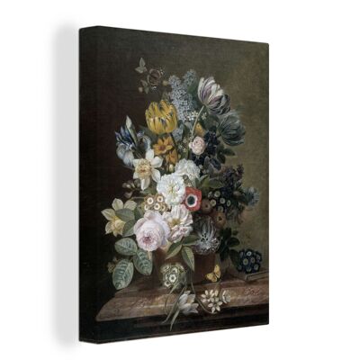 Canvas Schilderij - 60x80 cm - Stilleven met bloemen - Schilderij van Eelke Jelles Eelkema