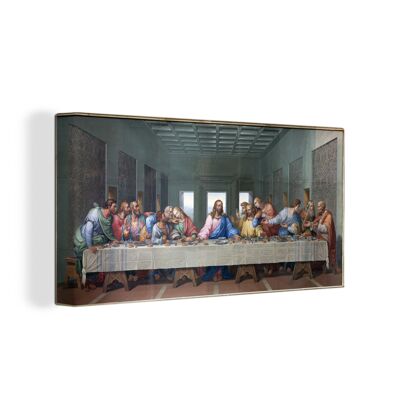 Canvas Schilderij - 40x20 cm - Het laatste avondmaal - Leonardo da Vinci