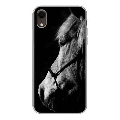Hoesje voor iPhone XR - Paard - Halster - Licht - Siliconen