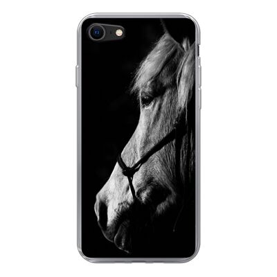 Hoesje voor iPhone 7 - Paard - Halster - Licht - Siliconen