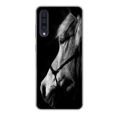 Hoesje voor Samsung Galaxy A50 - Paard - Halster - Licht - Siliconen