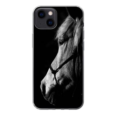 Hoesje voor iPhone 13 - Paard - Halster - Licht - Siliconen