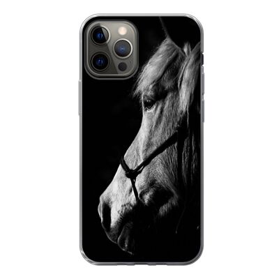 Hoesje voor iPhone 13 Pro - Paard - Halster - Licht - Siliconen