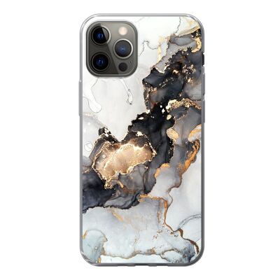 Hoesje voor iPhone 13 Pro - Verf - Marmer - Luxe - Siliconen