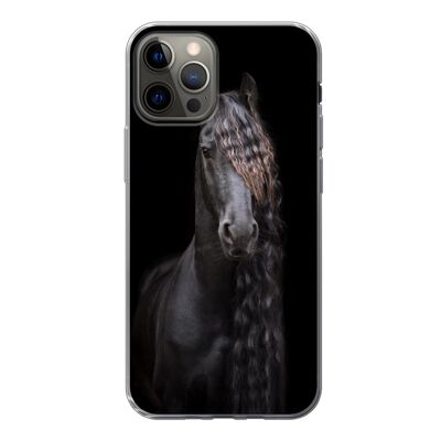 Hoesje voor iPhone 13 Pro - Paard - Fries - Manen - Siliconen