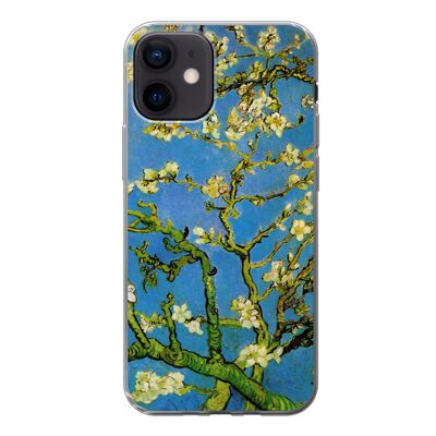 Hoesje voor iPhone 12 - Amandelbloessem - Vincent van Gogh - Siliconen