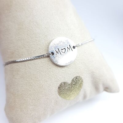 Bracelet "Mom" - Mother's Day - Silver