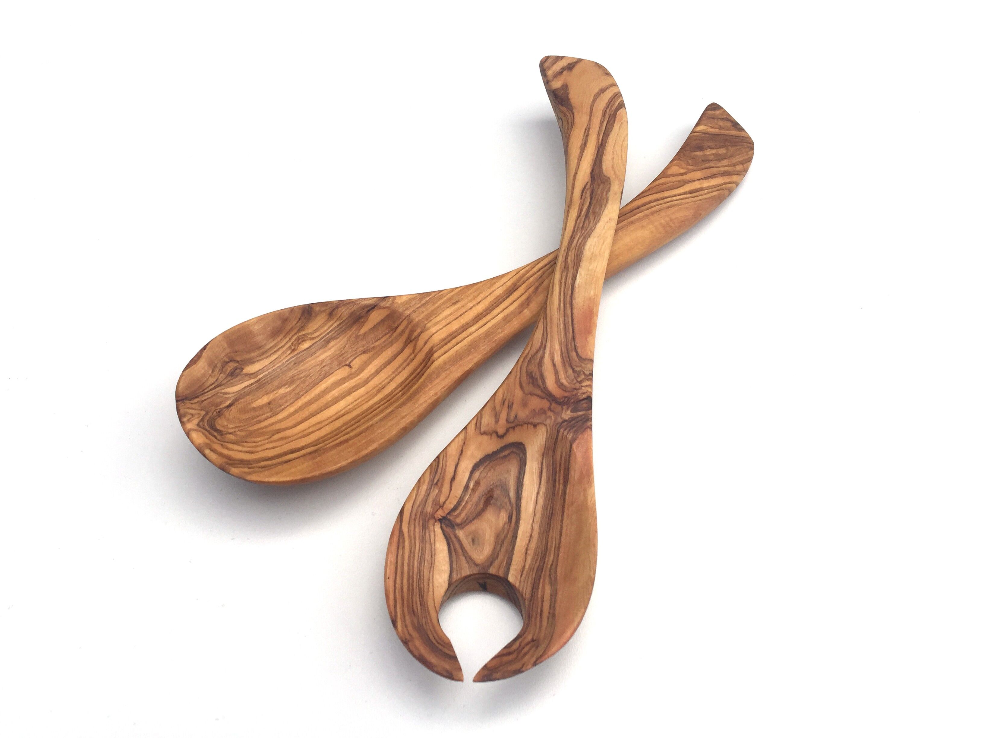 Set di 2 posate da insalata Tokyo 25 cm in legno d'ulivo