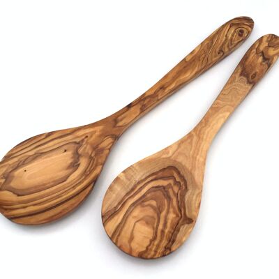 Extra large cooking spoon made of olive wood