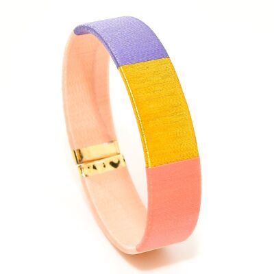 Bracciale rigido in corallo viola neon TAO